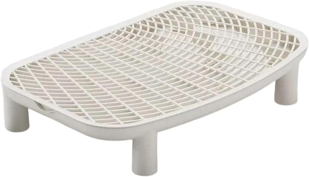 Litter Catching Step for Cat Litter Box Litter Trap Stool, White