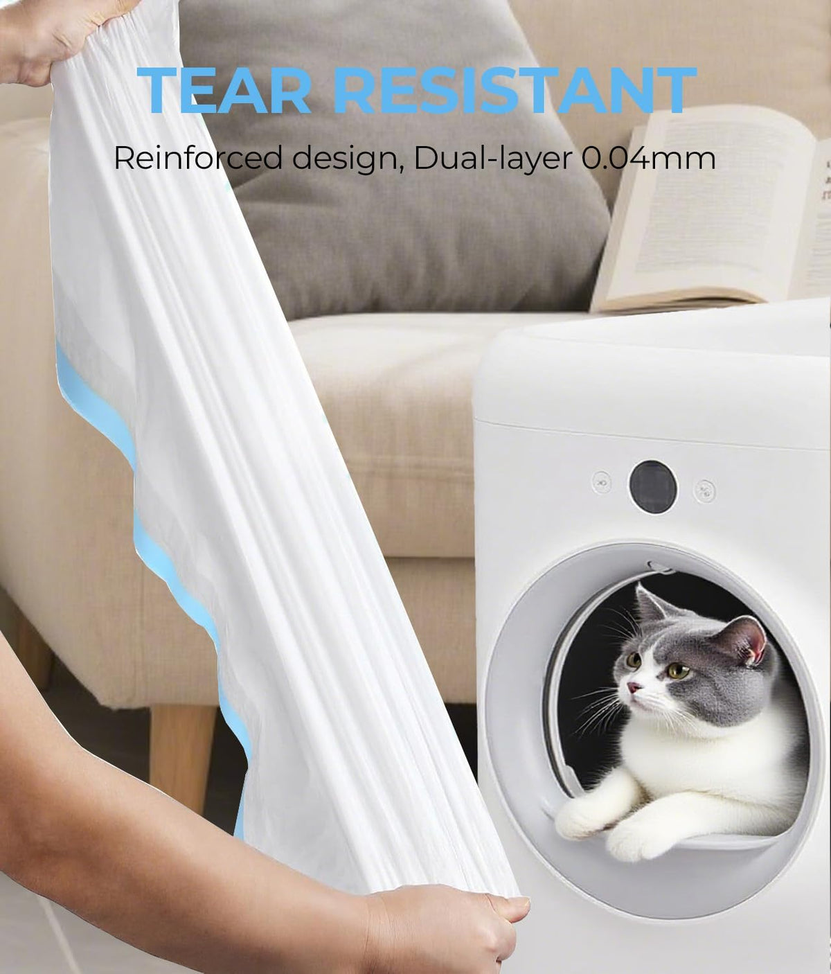150 Pcs Automatic Cat Litter Bags fits PURA MAX 2/MAX/X&ScoopFree Clumping