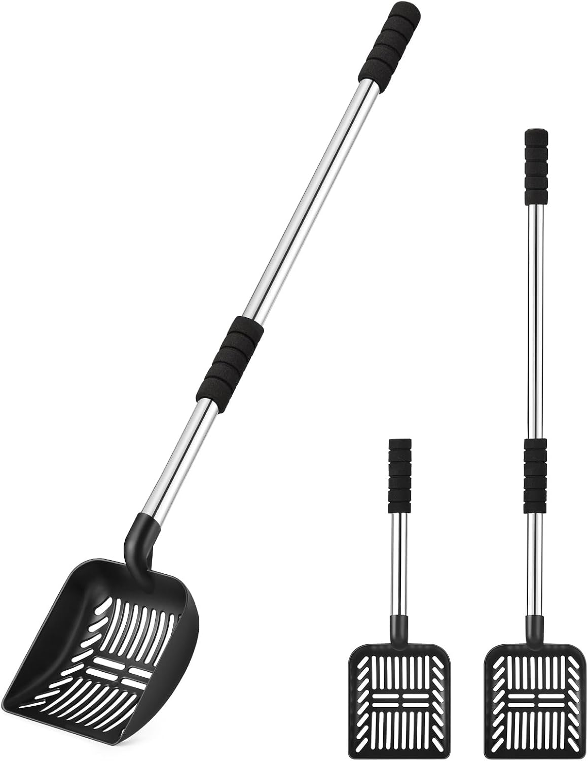 Metal Cat Litter Scoop, Detachable Long Handle Litter Scooper