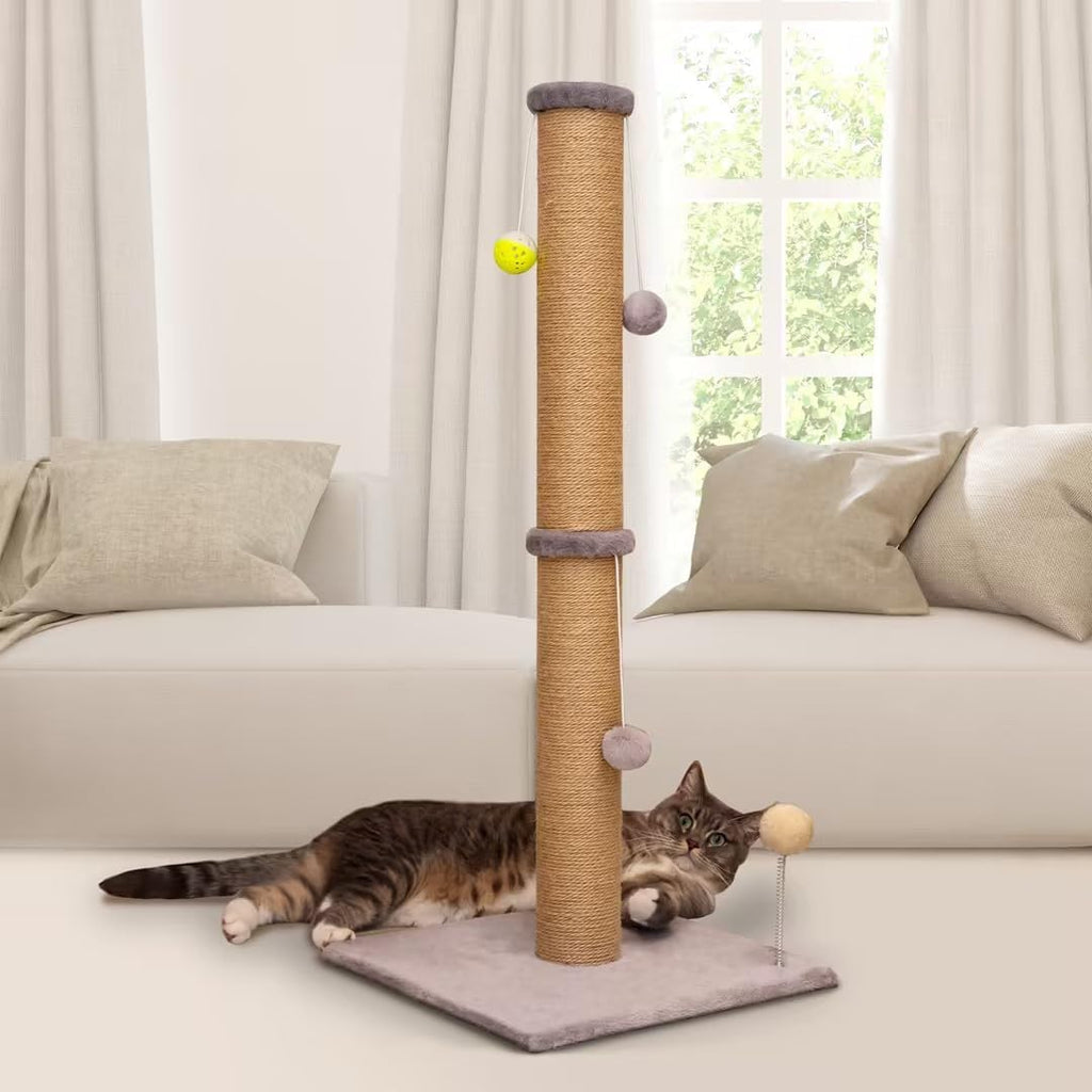 36'' Tall Cat Scratching Post for Indoor Cats with Sisal Post & Plush Toys