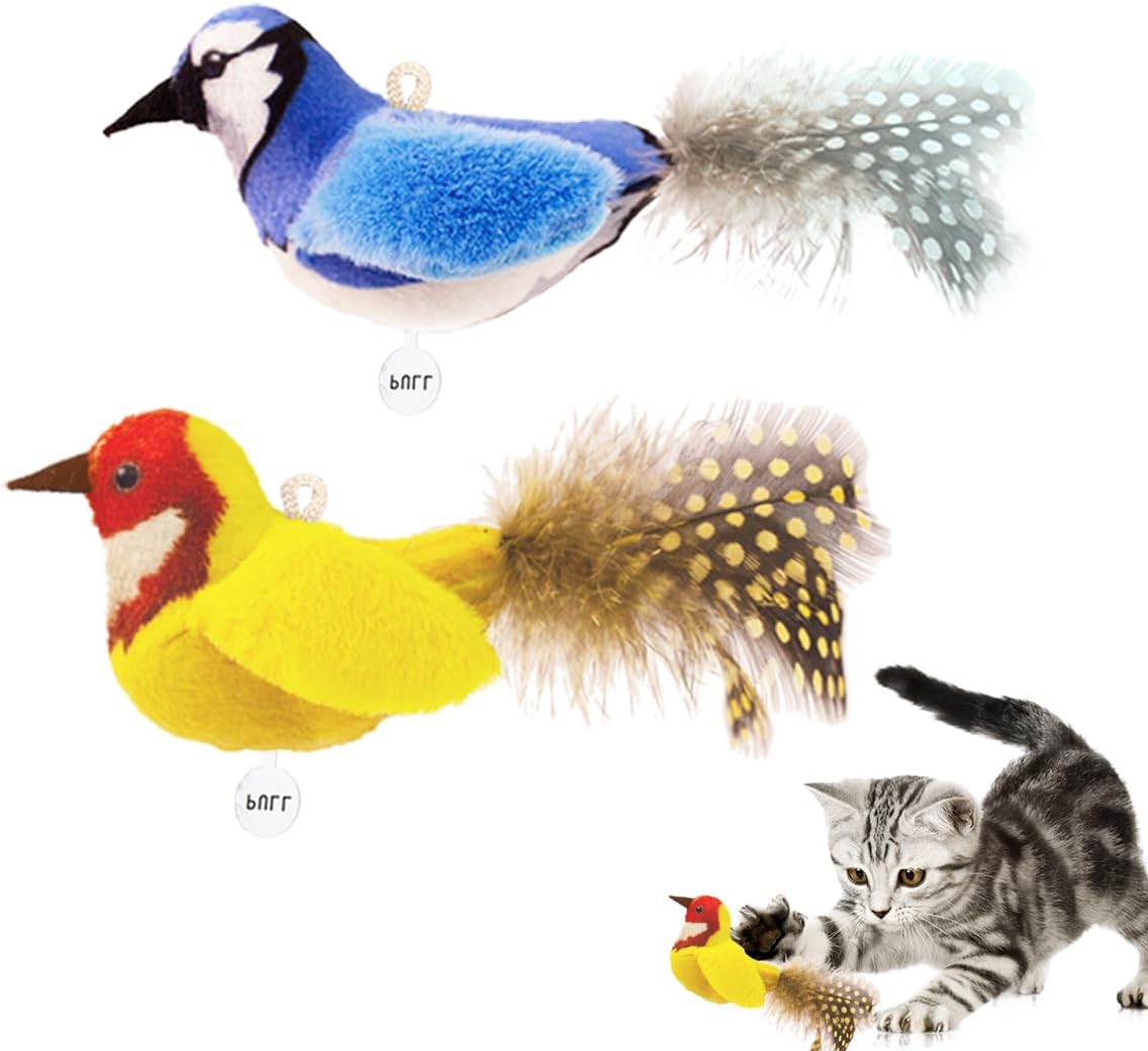 Interactive Cat Toys for Indoor Cats,Catnip and Feather,2Pcs