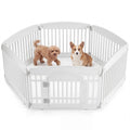 NEWBULIG Dog Playpen 6-Panel, 24IN Puppy Playpen, Stable Dog Play Pen Indoors/Outdoor with Secure Locking Door, Plastic Pet Fence for Small & Medium Dogs