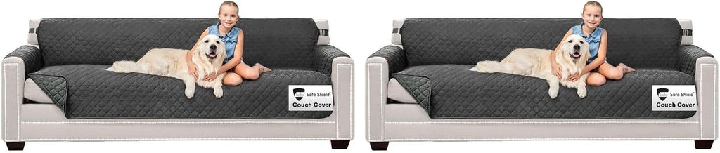 Sofa Shield® Couch Slip Covers for Dogs, Reversible Furniture Protector with Strap, Stain and Tear Resistant Cushion Cov