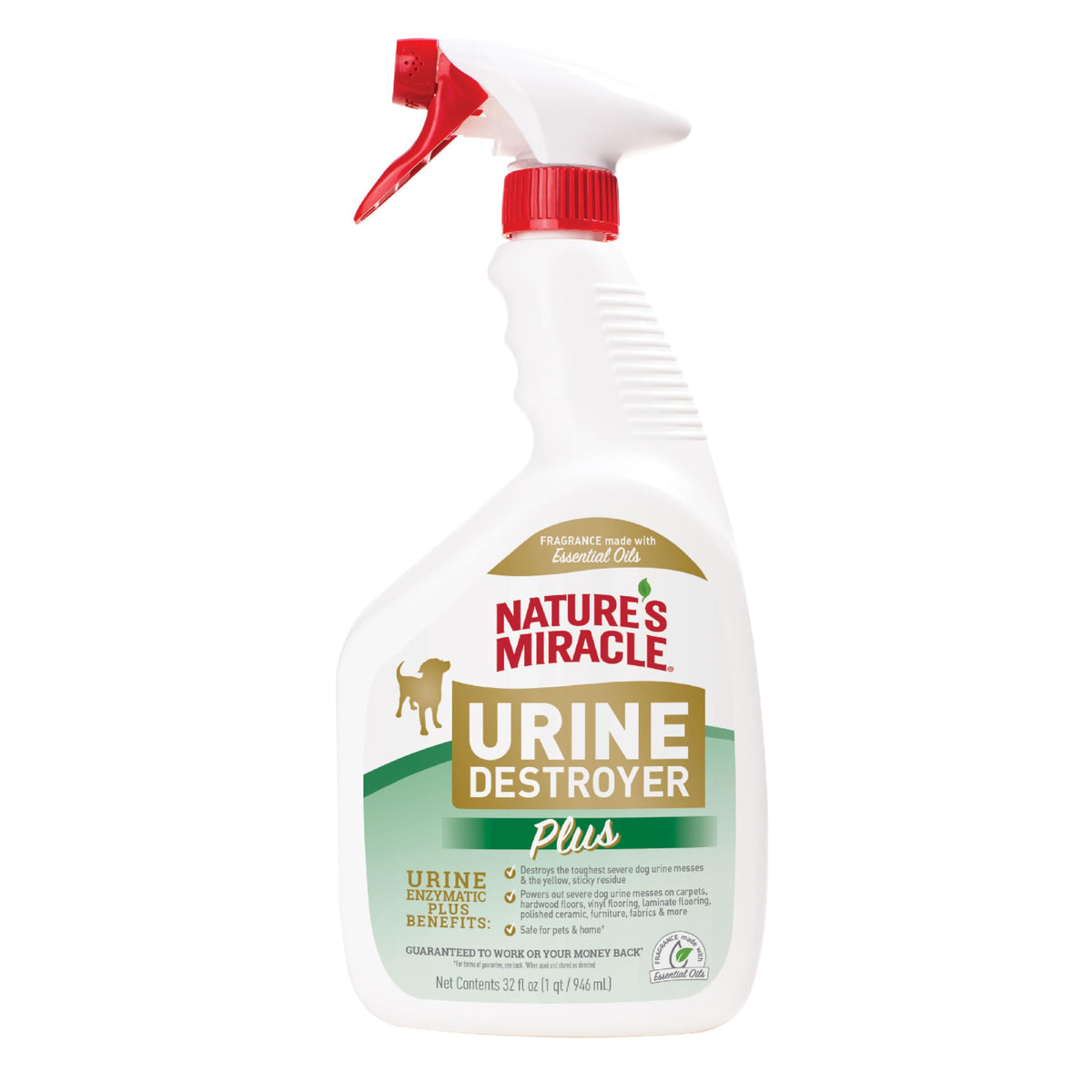 Nature's Miracle Dog Urine Destroyer Plus, Enzymatic Cleaner, 32 oz