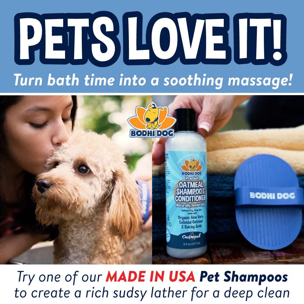 Bodhi Dog Shampoo Brush - Pet Grooming & Bath Supplies for Dogs and Cats - Bath Brush for Long & Short Hair - Premium Sc