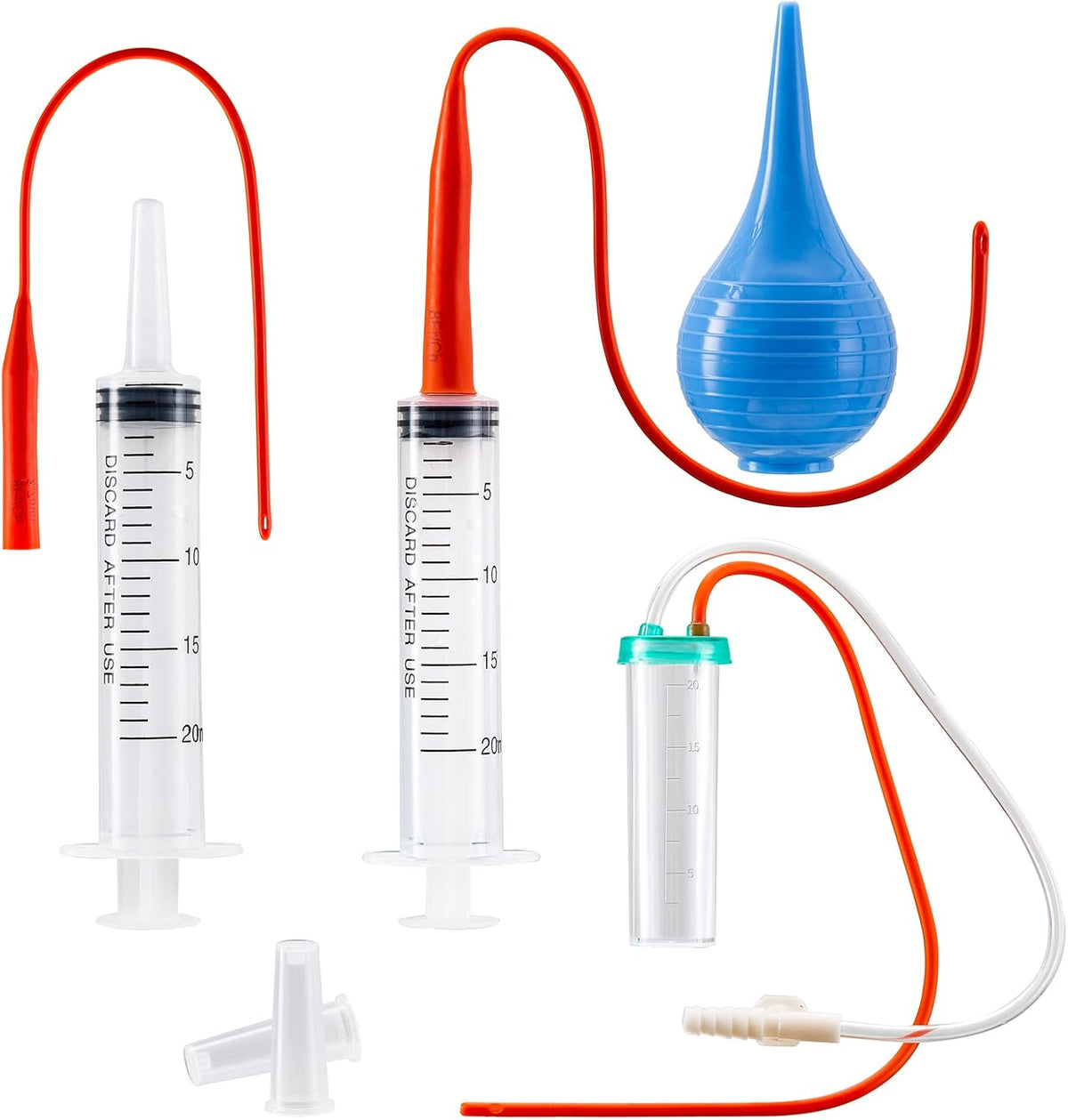 Newborn Puppy Kitten Small Animal Sterile Mucus Extractor Suction Catheter, Animal Kid Puppy Kitten Tube Feeding Kit 8 F