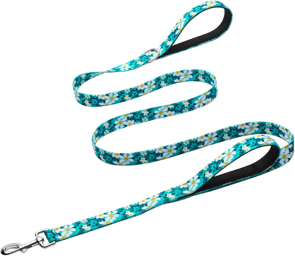 Hikiko 6FT Dog Leash Padded Double Handle with Designed Pattern