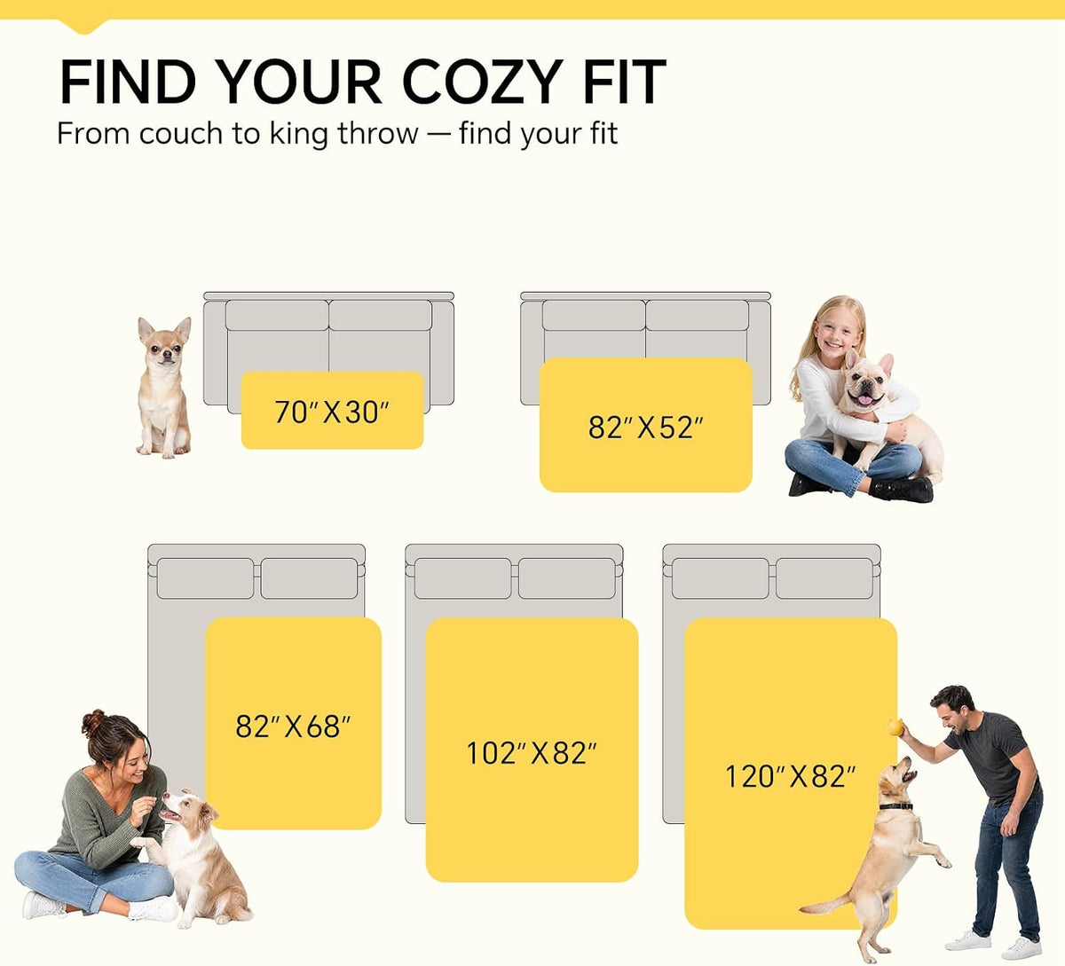 Luciphia Waterproof Couch Cover for Dogs Cats, Pet Blanket, Sofa Protector