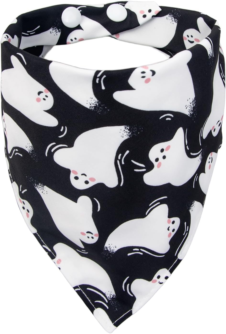 Halloween Dog Bandanas Black Ghost Spooky Costumes,7 - 30lbs Pets