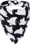 Halloween Dog Bandanas Black Ghost Spooky Costumes,7 - 30lbs Pets