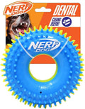 Nerf Dog 6in TPR Squeak Spike Ring -Light Blue/Green