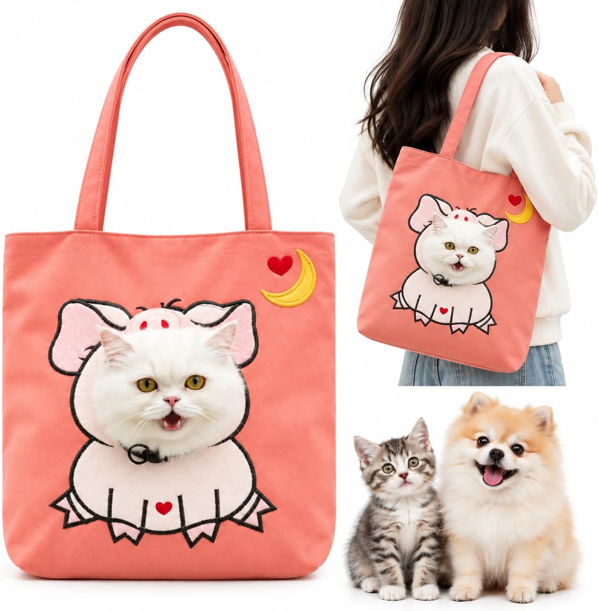 Paw Peek Bag, Pet Tote Carrier for Small Dog Cat