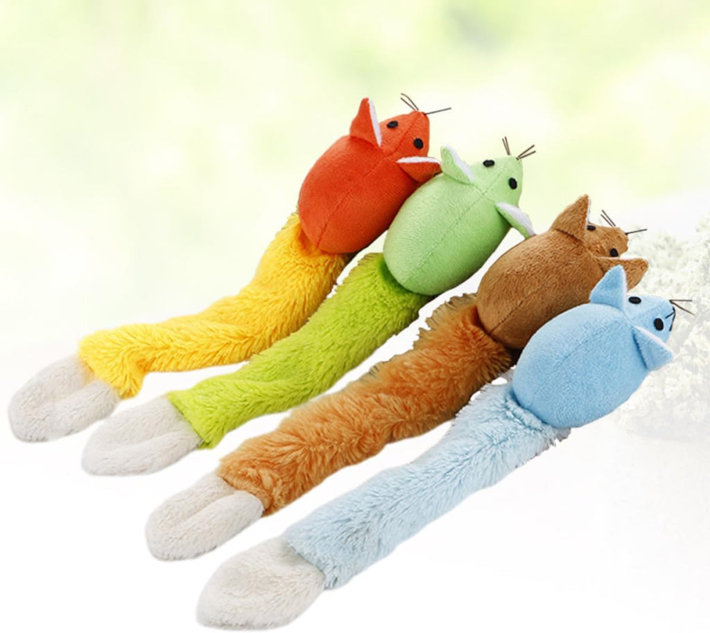 LIFKOME Plush Cat Chew Toys Rat Shaped for Kittens and Cats