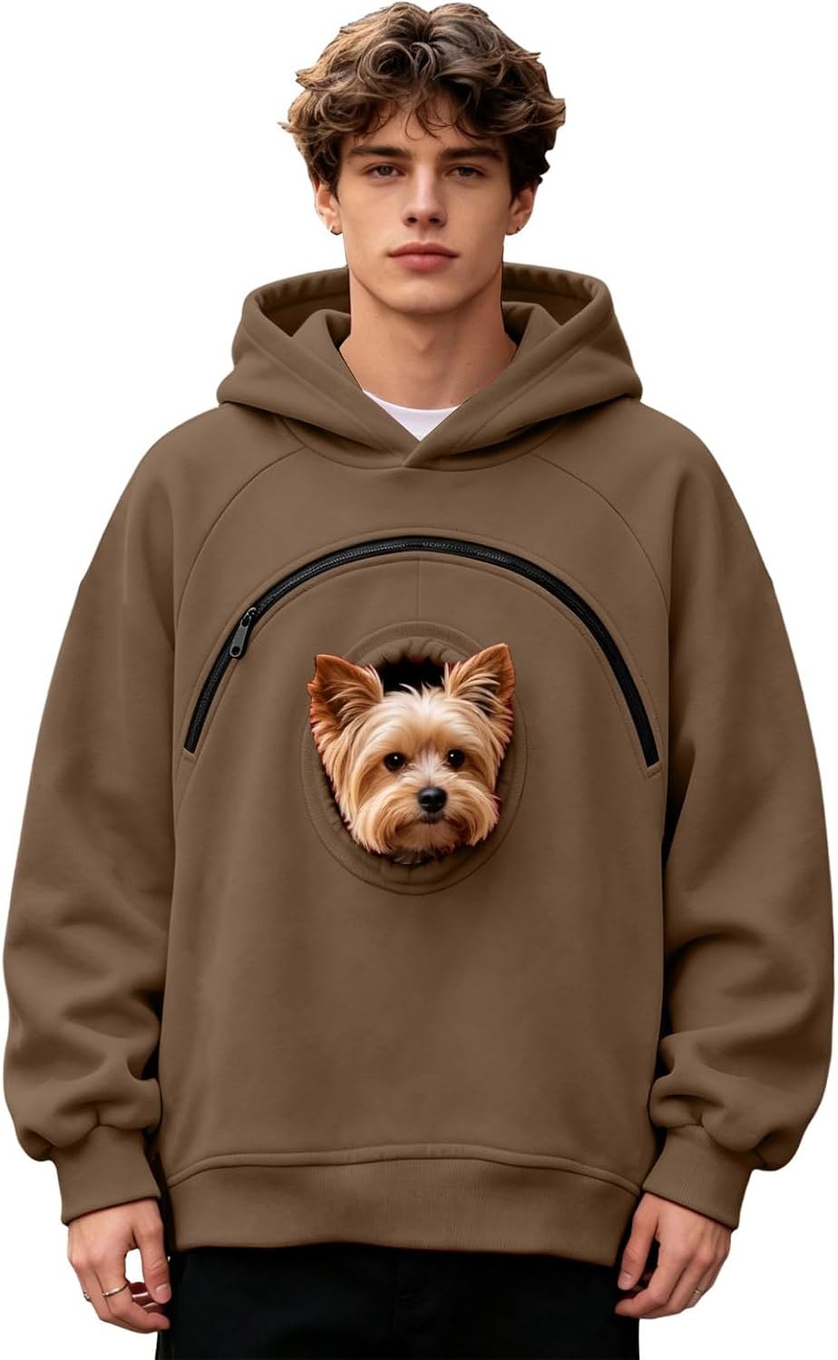 Pet Pouch Hoodie for Small Dogs Men Cats Animal Holder Sweatshirts