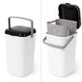 PetFusion Portable Cat Litter Disposal; Innovative Dog Poop Trash Can with Locking Handle, included Deodorizer; Built-in
