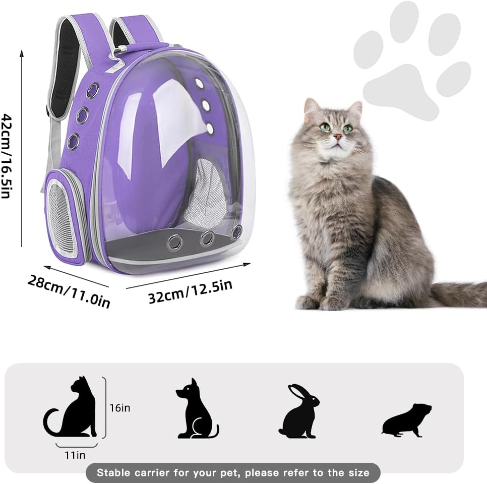 Pet Backpack Carrier,Bubble Backpack Cat Carrier,Pets and Small Dogs,Space Capsule Pet Carrier for Traveling, Walking, H