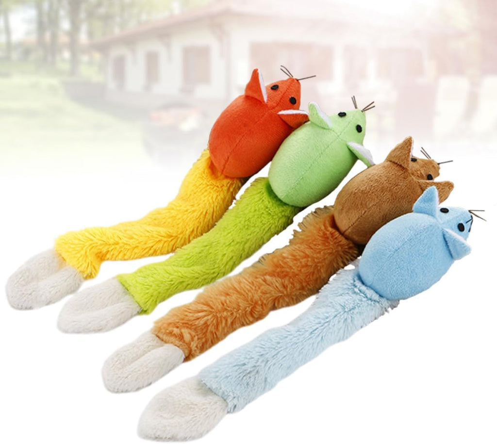 LIFKOME Plush Cat Chew Toys Rat Shaped for Kittens and Cats