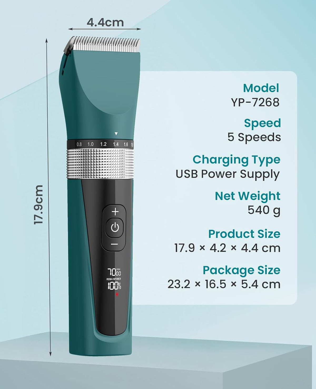 oneisall Cat Clippers with Charging Cable