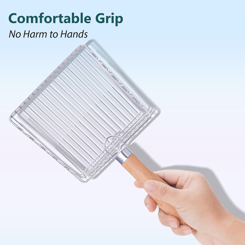 Metal Cat Litter Scoop, Heavy Duty Kitty Litter Sifter Scooper, Short