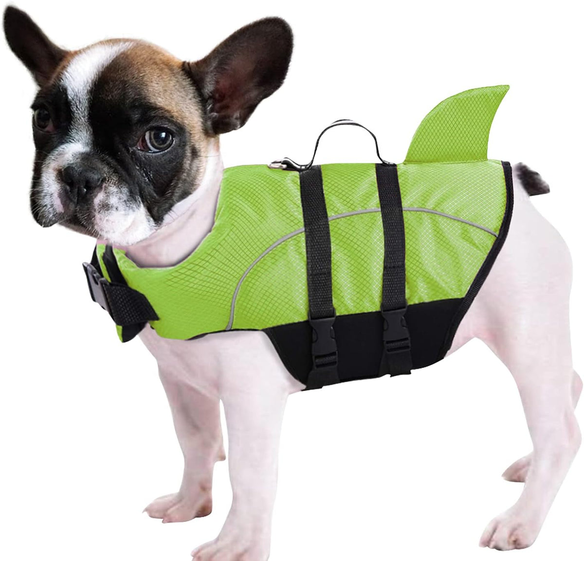 Ripstop Dog Life Jacket Shark Life Vest for Dogs, Safety Lifesaver with High Buoyancy and Lift Handle for Small and Medi