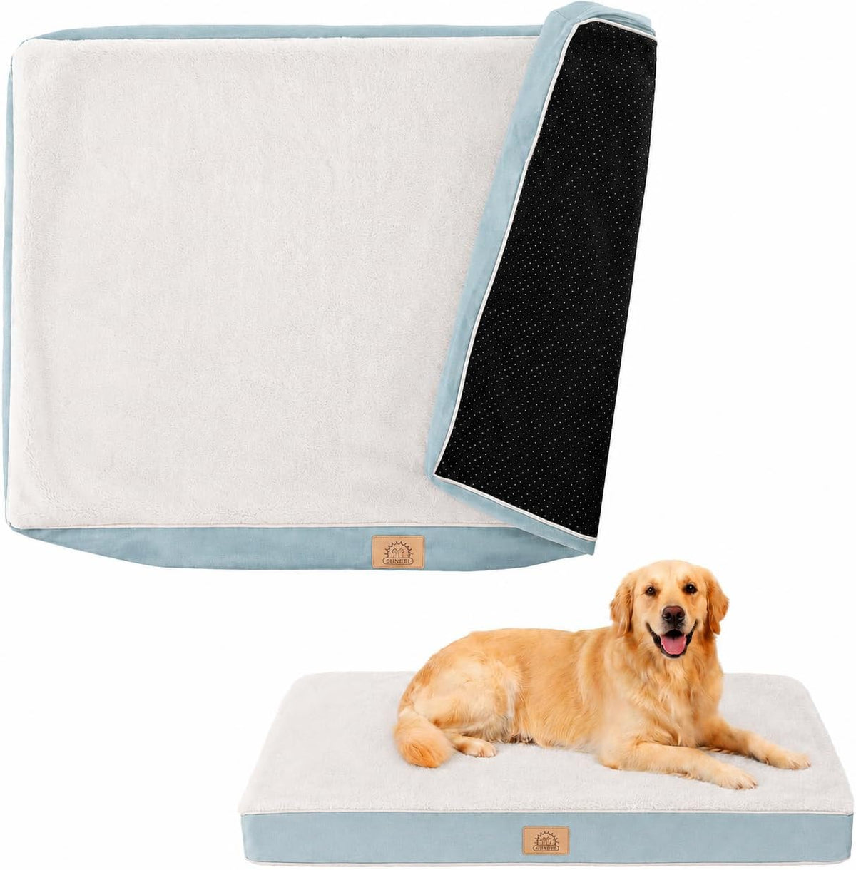 Dog Bed Covers Replacement Washable, Soft Removable Cover Zippered for Pets