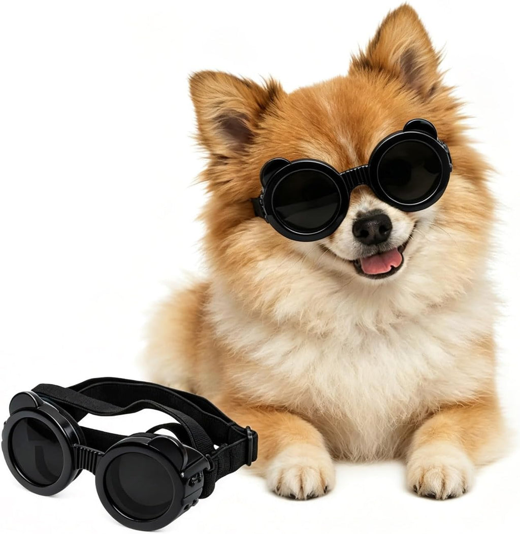 Enjoying Clear Dog Goggles Medium to Large Breed, Dog Sunglasses UV Protection, Large Dogs Driving Eye Protection, Outdo