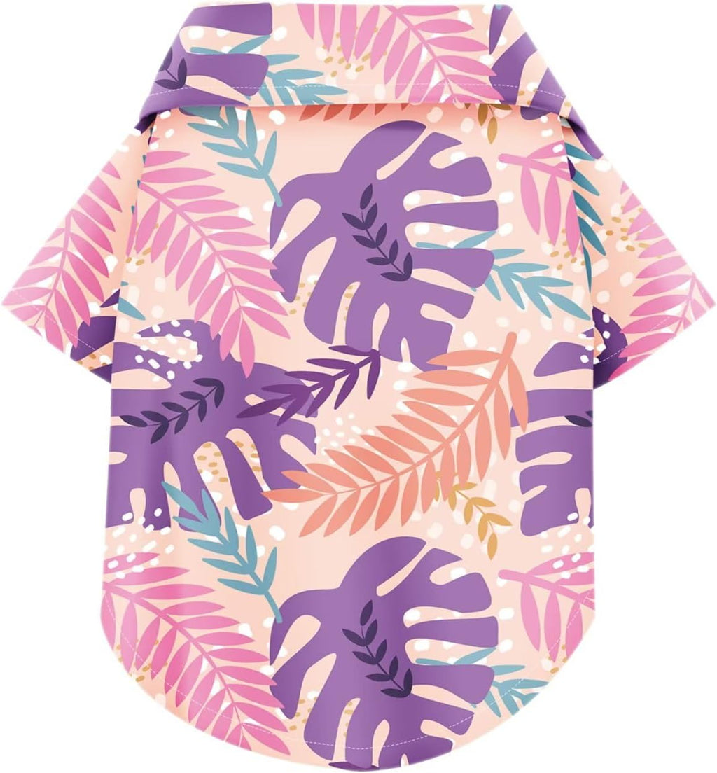 Hawaiian Dog Shirt – Lightweight and Breathable Summer T-Shirt with Tropical Prints, Fun Beach Outfit for Small, Medium,