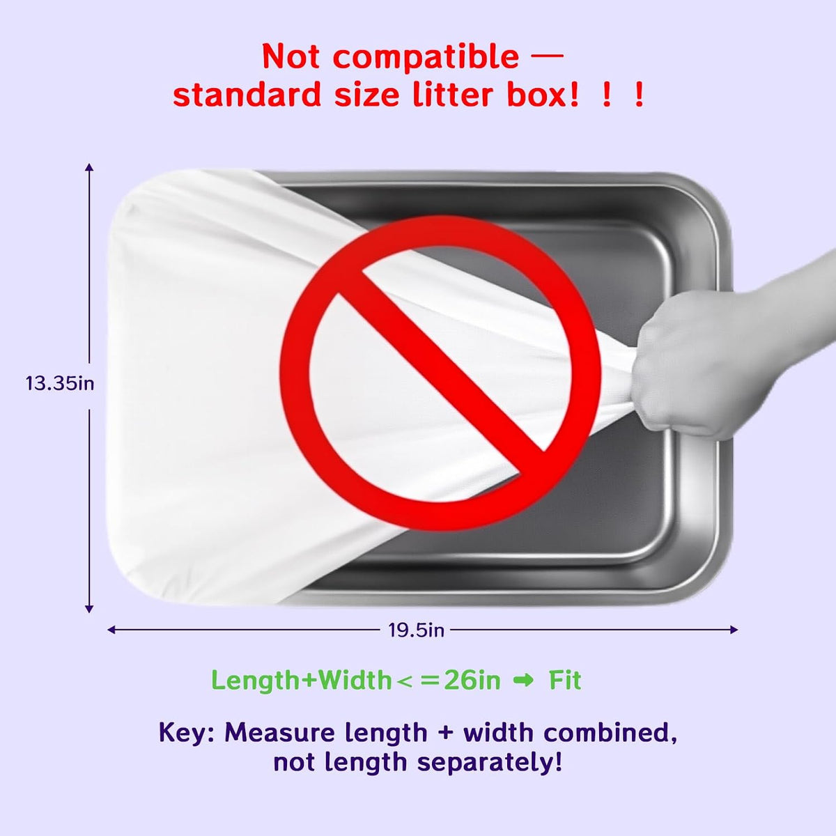 120 Count 26" x 11.8" Automatic Cat Litter Box Bags Compatible with Cmg Fmo Fstg Robot Litter box, Thick Self-Cleaning C