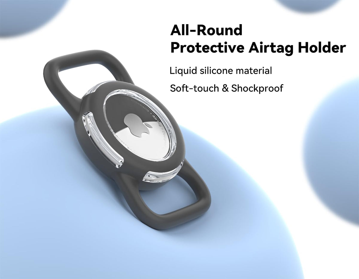 Waterproof AirTag Holder for Dog Collar, Soft Slide-On Dog AirTag Holder