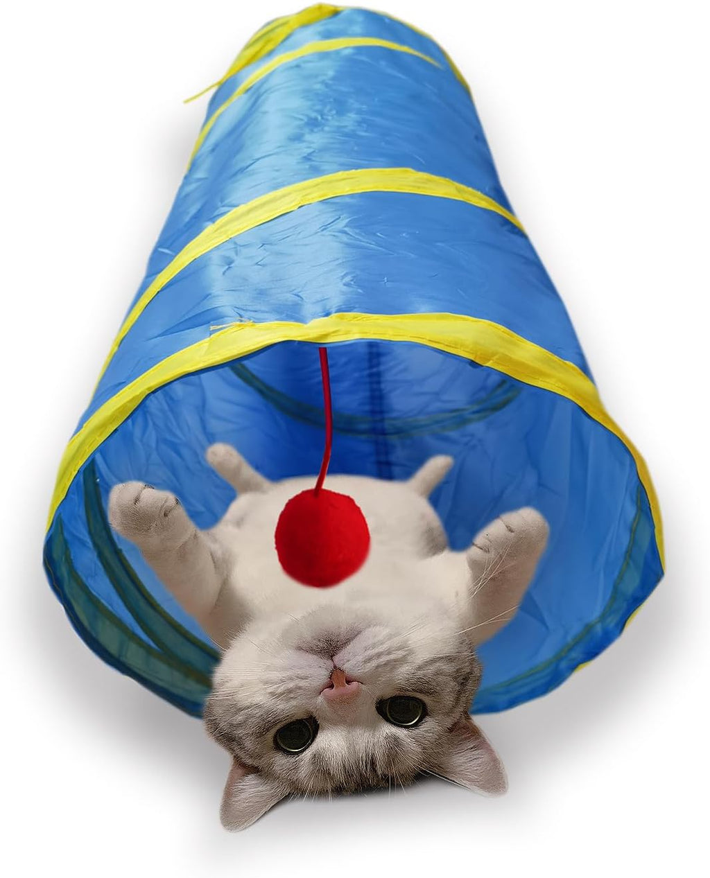 Cat Tunnel, Cat Tunnels for Indoor Cats, S-Shape Foldable Cats Cave
