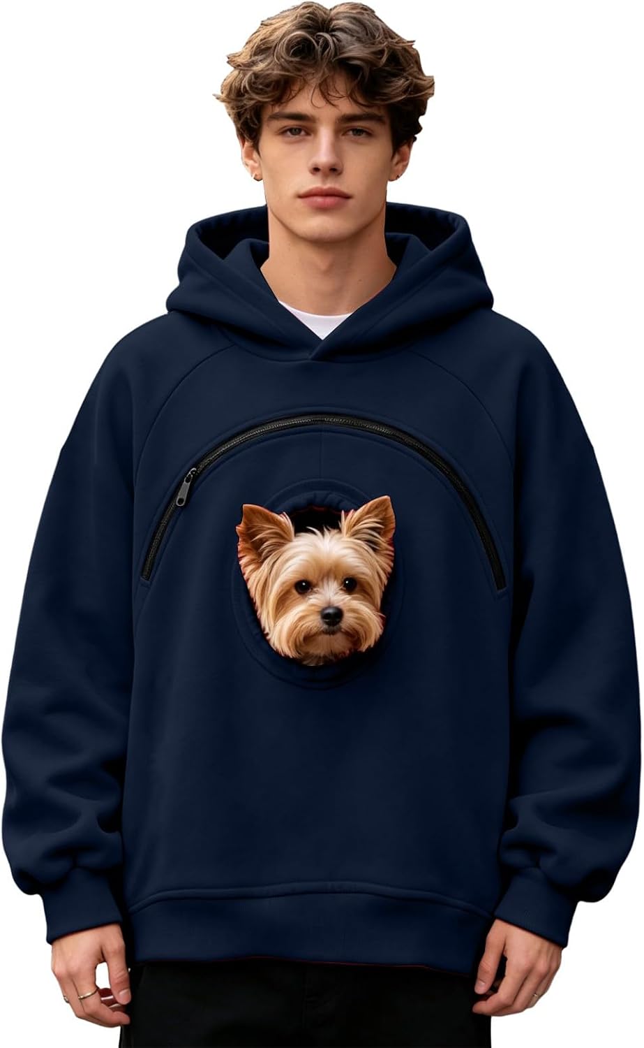 Pet Pouch Hoodie for Small Dogs Men Cats Animal Holder Sweatshirts