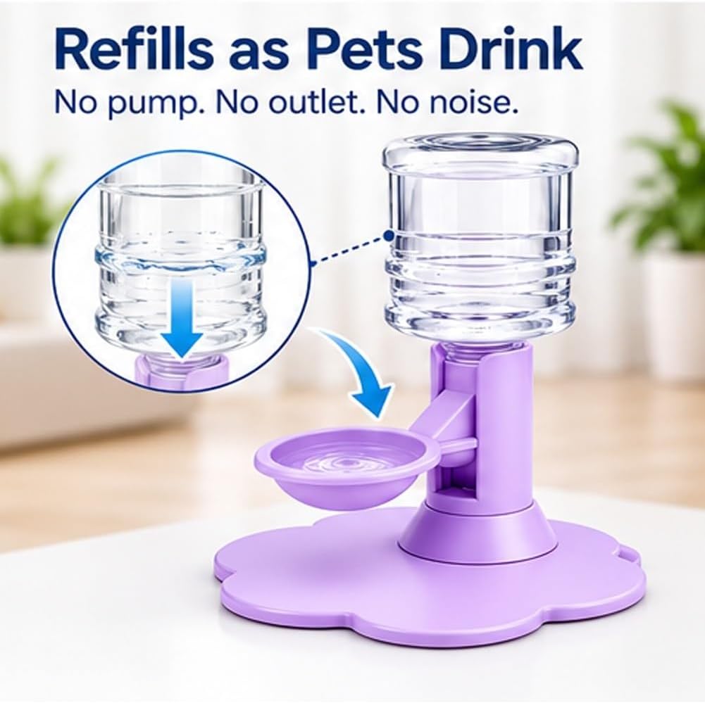 Automatic Pet Water Dispenser for Cats and Dogs Bowl Stand