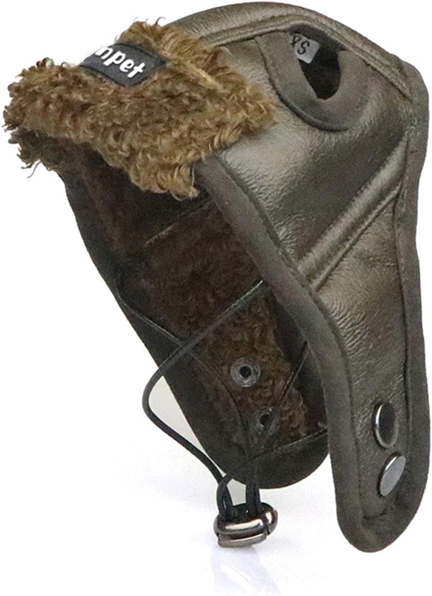 Leconpet Dog Aviator Hat, Dog Winter Pilot Hat with Ear Flaps for Cold Weather (XXL, Black)