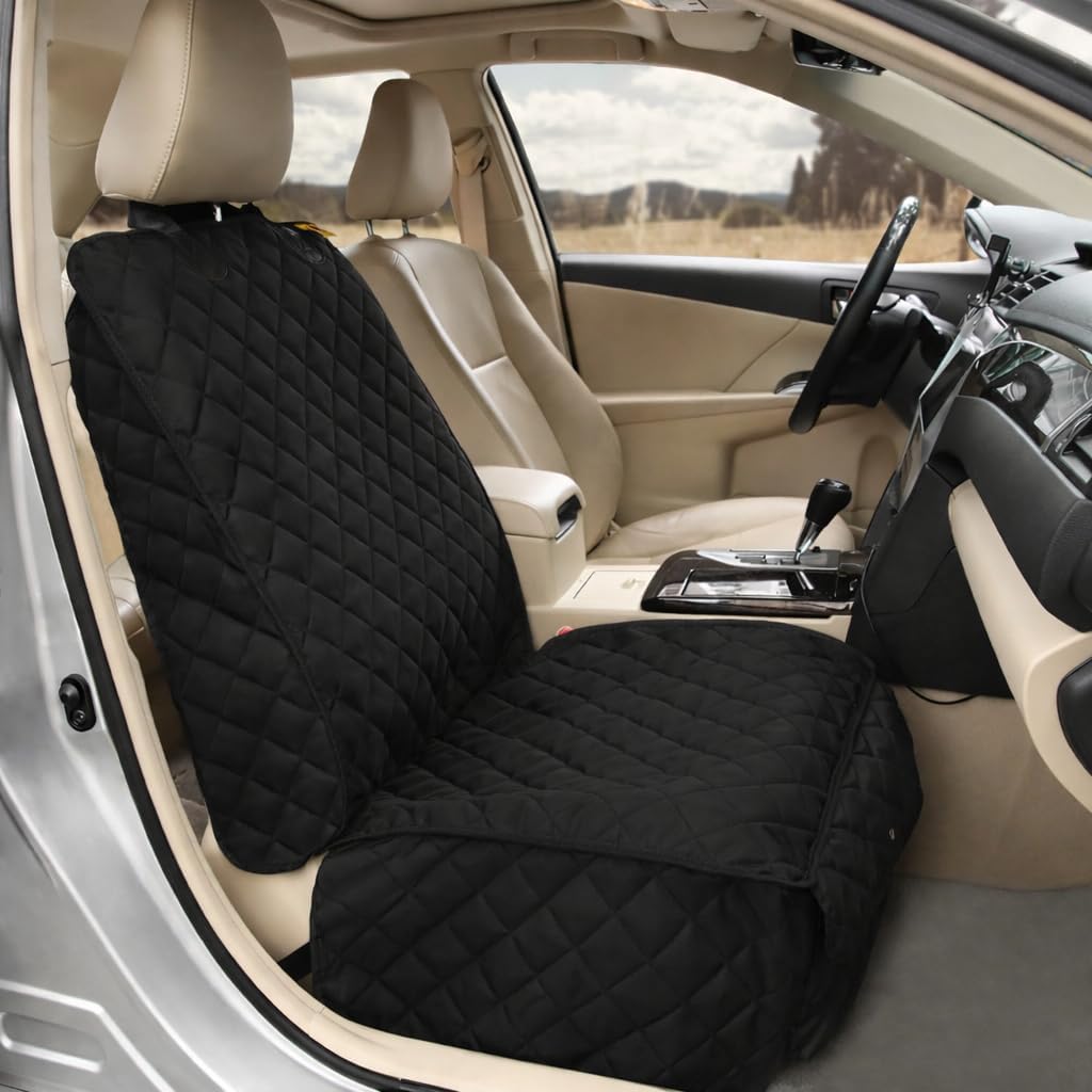 Car Seat Covers Front Seats,Car Seat Protector for Dogs,Scratch-Proof Dog Car Seat Cover,Fits Most Cars SUVs & Trucks(Bl
