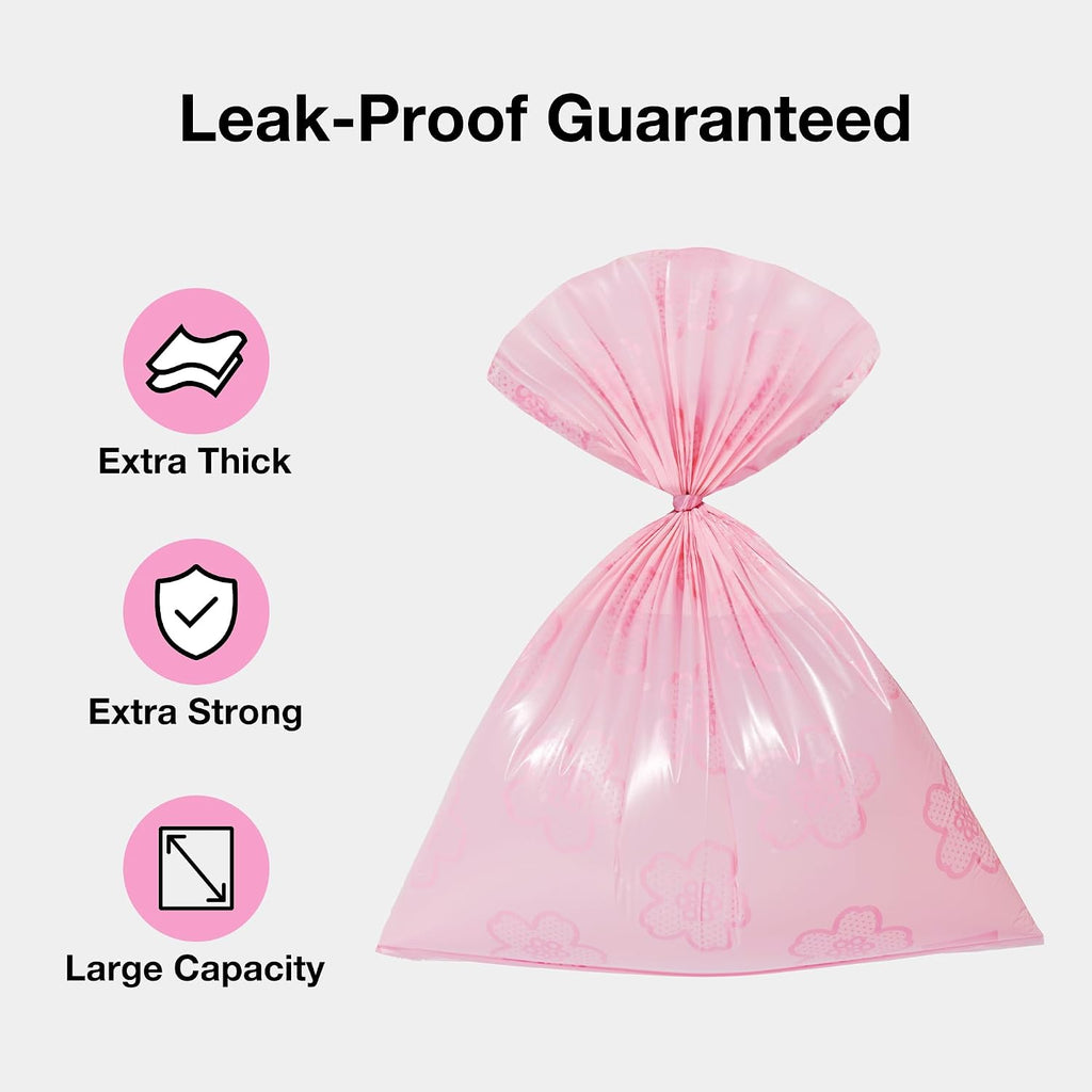 VETRESKA Dog Poop Bag Dispenser with 105 Cherry Blossom Scented Bags