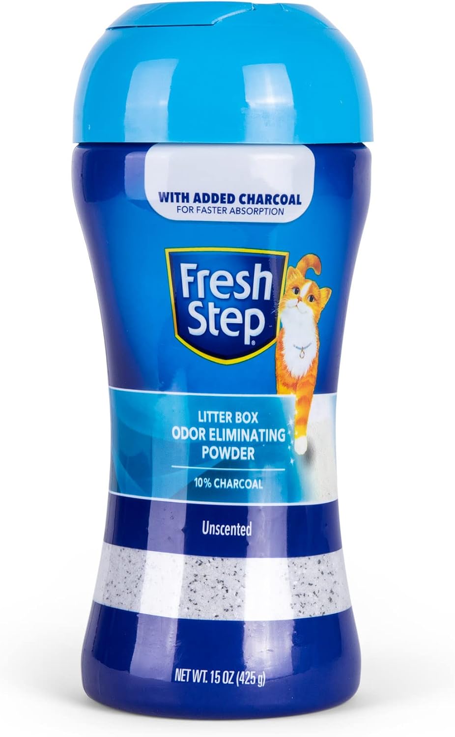 Fresh Step Charcoal Odor Eliminating Cat Litter Box Powder, 15 Oz, 2-Pack