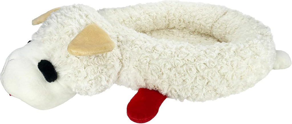 Multipet Lamb Chop Dog Plush Toy with Birthday Hat - Squeaky Dog Toy