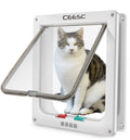 CEESC X-Large Cat Door for Pets up to 25 lbs, Weatherproof, White