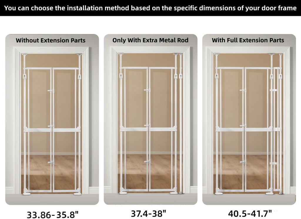 74.8-98.43” Extra Tall Cat Gate, 33.86-35.8” Wide Acrylic Pet Gate