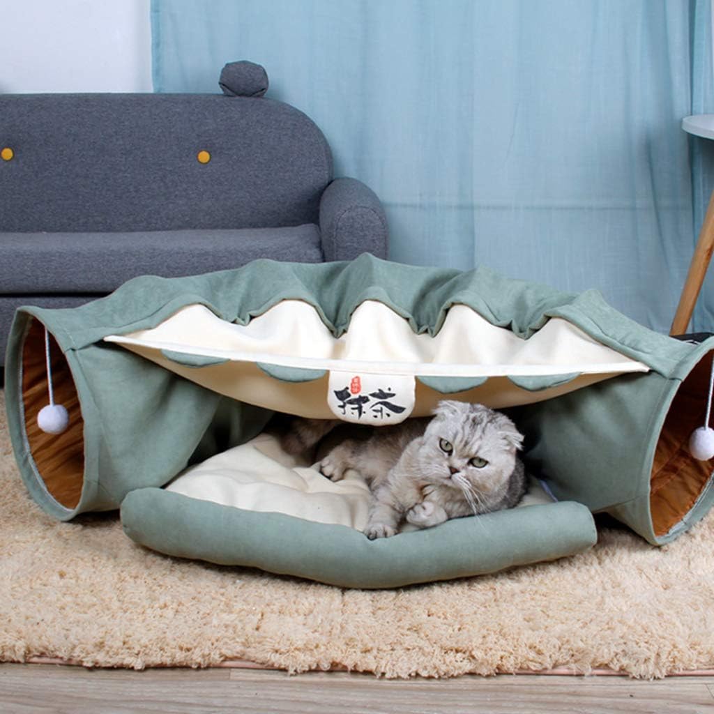 Collapside Lightweight Cat Tunnel Warm Nest Universal F/, Green