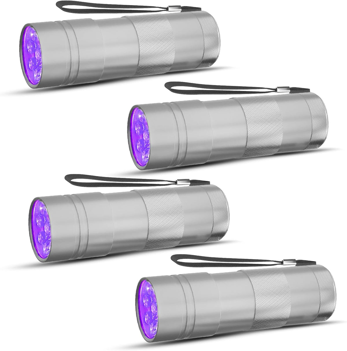 COSOOS 2 Pack UV Flashlight, 12 LED Handheld Blacklight Flashlight 395nm Mini Light Torch Detector for Dog Pet Urine Sta
