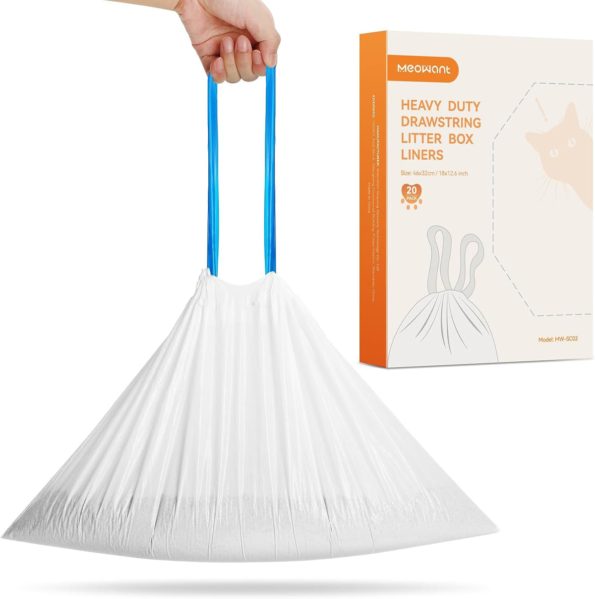 Meowant Cat Litter Box Liners for Automatic Cat Litter Box, Heavy Duty