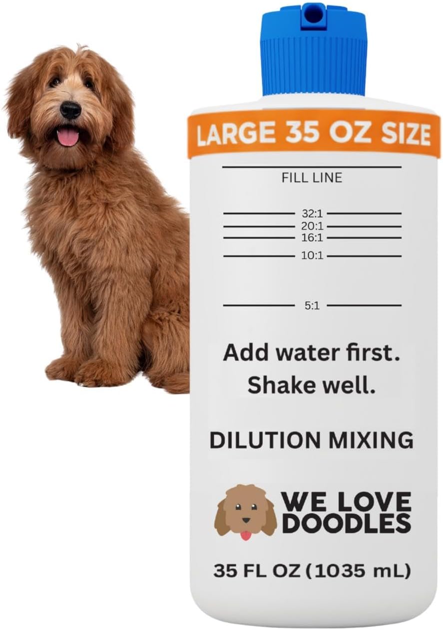 Dilution Bottle for Dog Shampoo, Conditioner & Solutions, 35 oz, 2 Pack