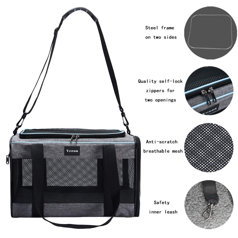 Vceoa 19"x12"x12" Pet Carrier for Cats