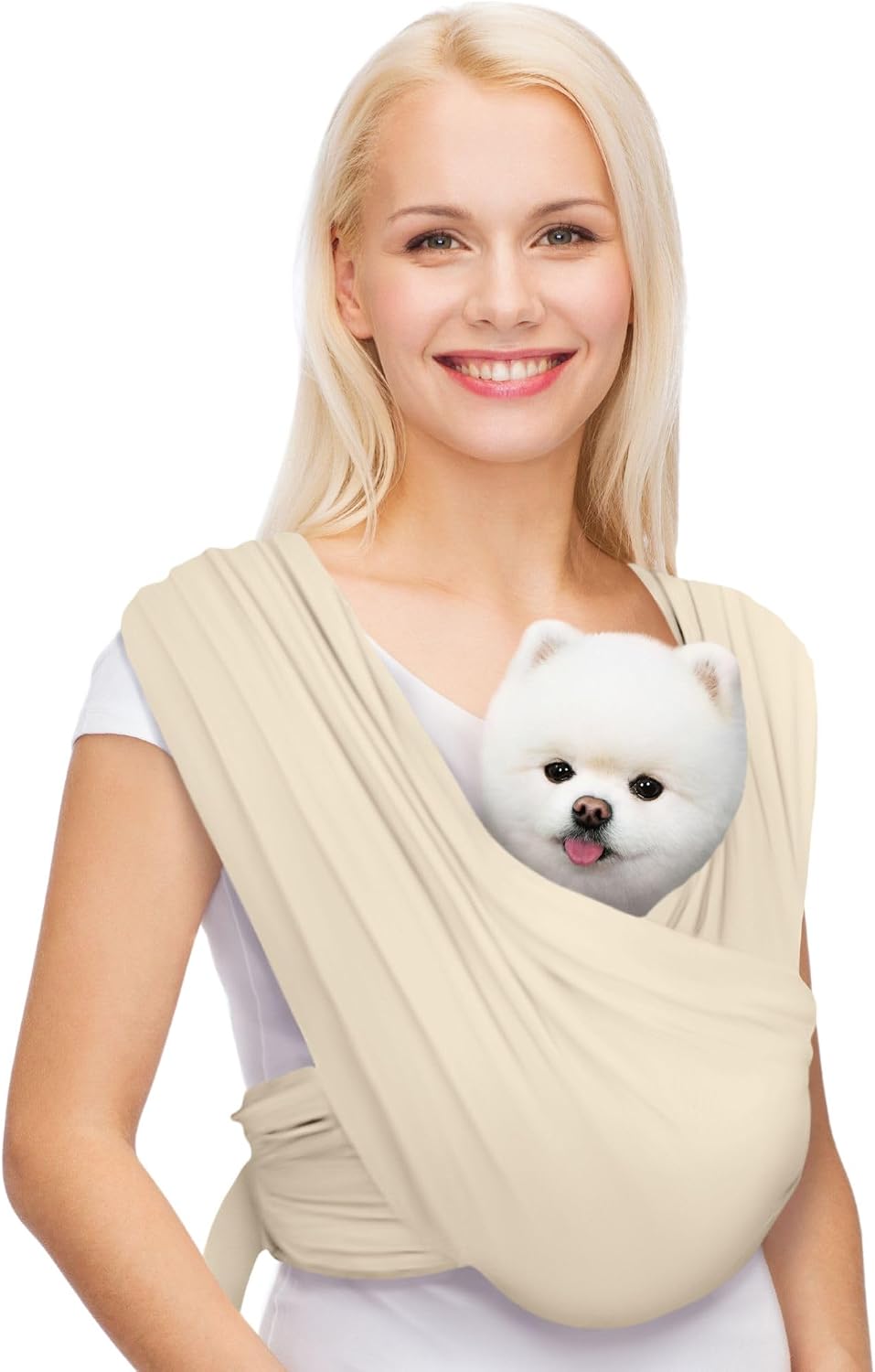 Small Dog Sling Carrier, Hands-Free, Charcoal Black, Regular