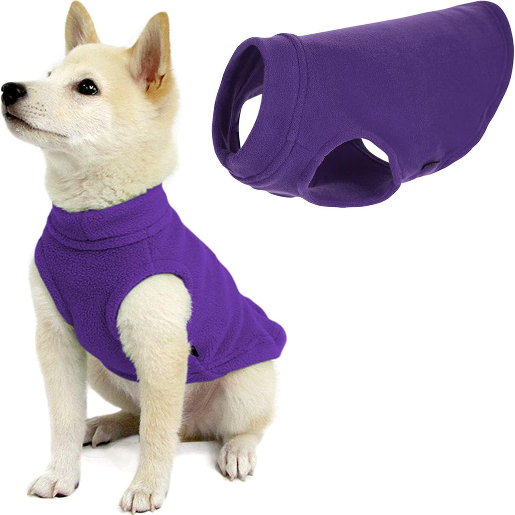 Gooby Stretch Fleece Vest Dog Sweater, Burgundy, Medium