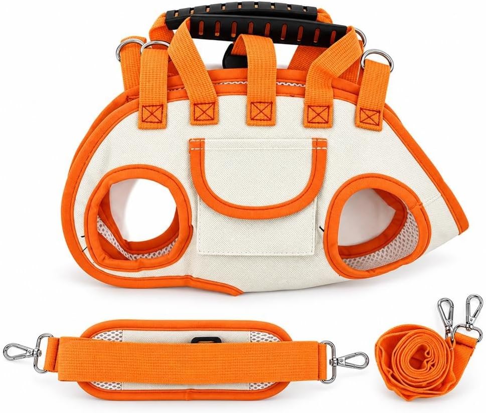 Portable Breathable Pet Carrier Sling with Padded Straps for Small Dogs