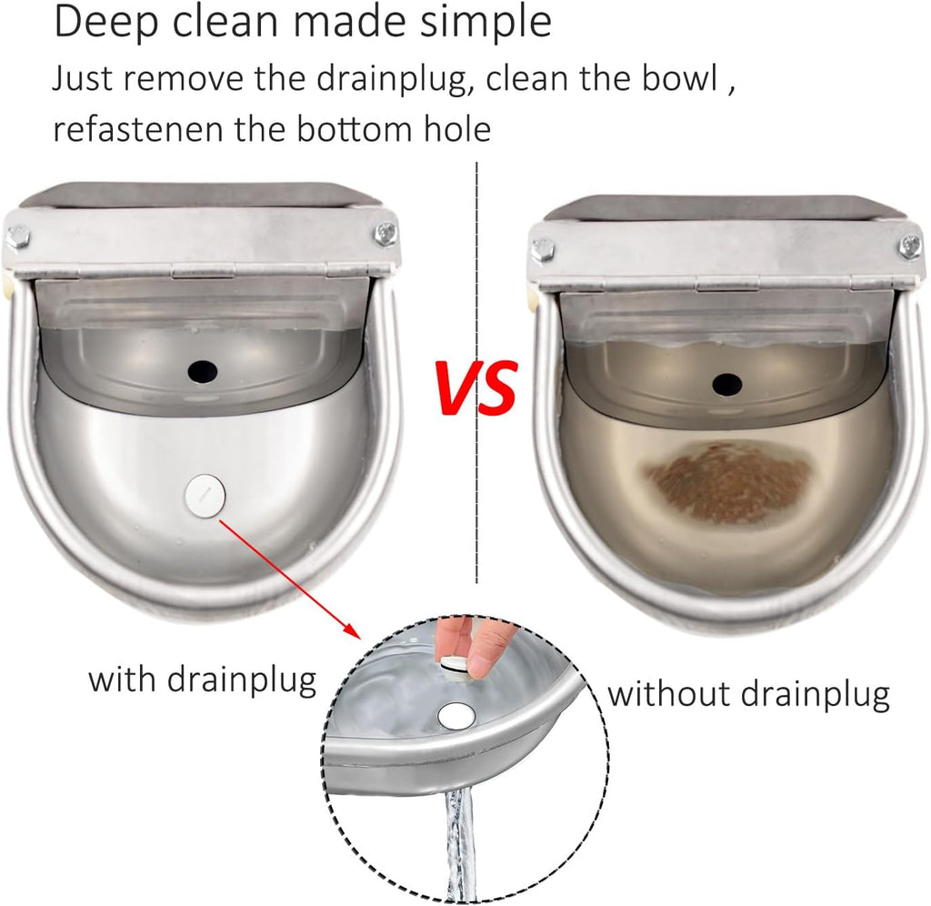Automatic Water Dispenser Dog Water Bowl 304 Stainless Large Pet Waterer