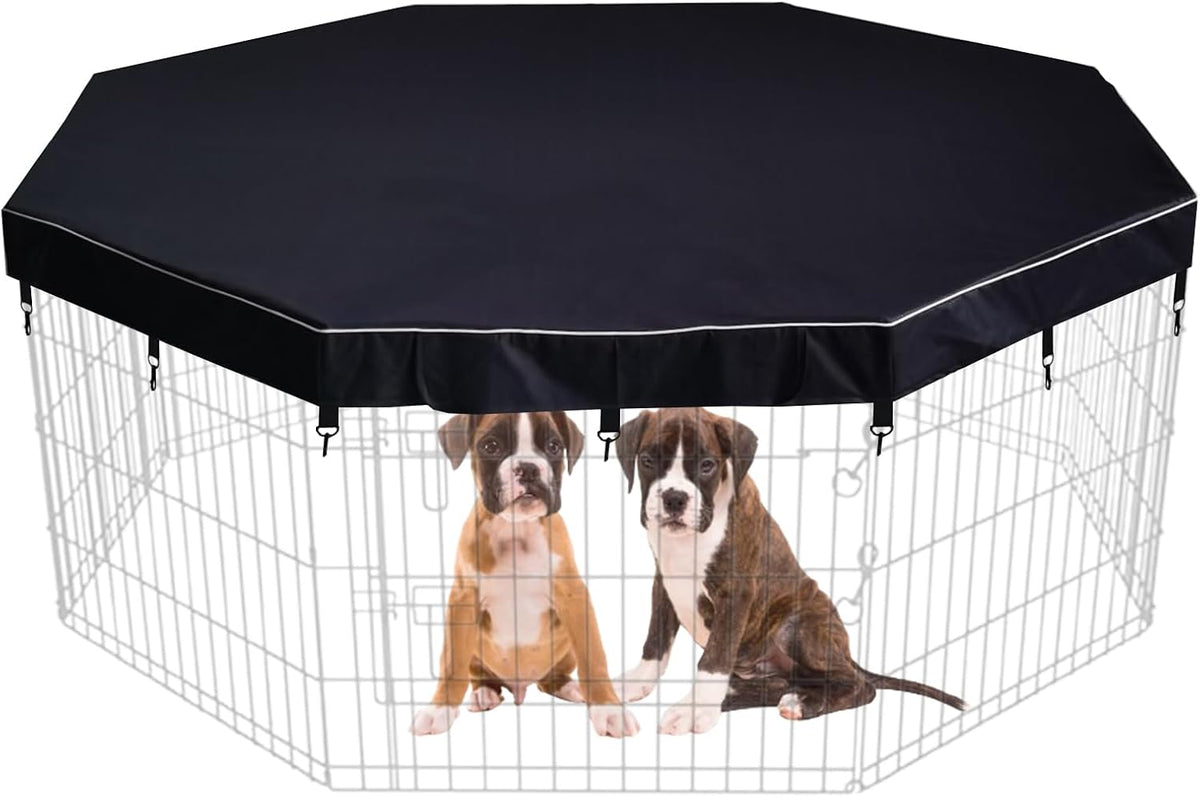 Dog Pen Cover Dog Playpen Cover for Pets,Provide Shade and Security for Indoor Outdoor Dog Pen,Pet Playpen Cover Fits 35