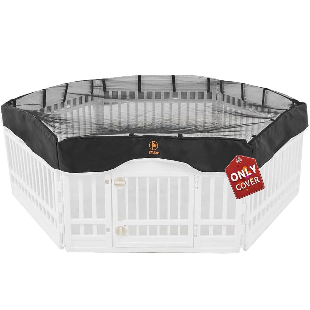 Playpen Top Cover for 36'' Width 4 Panel Pen, Black Paw